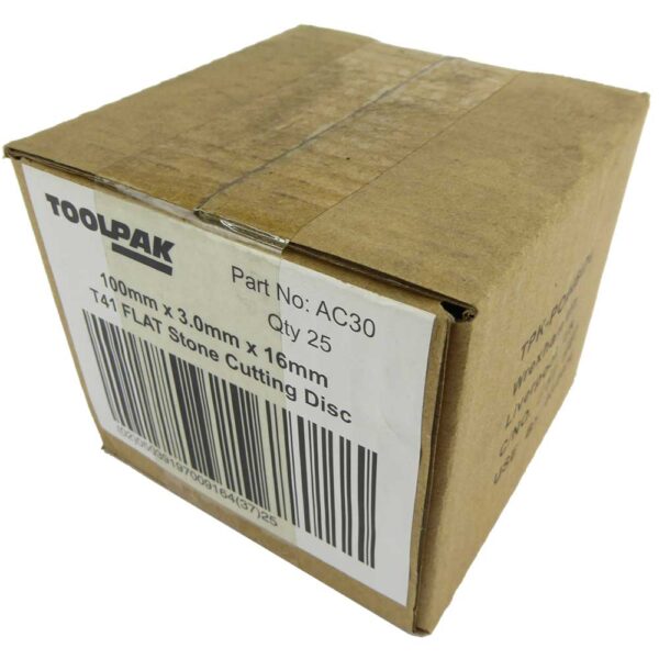 TOOLPAK AC30 4"X1/8X5/8 FLAT STONE CUTTING DISC [25] - Image 4