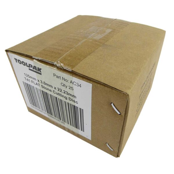 TOOLPAK AC34 5"X1/8"X7/8" FLAT STONE CUTTING DISC [25] - Image 4