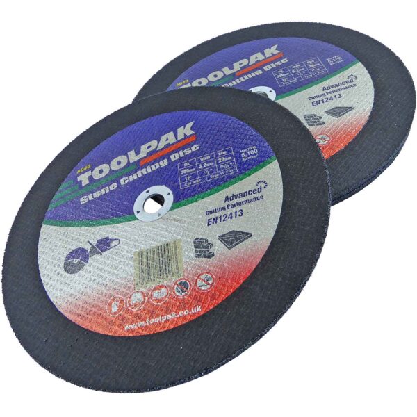 TOOLPAK AC40 12"X1/8X20MM FLAT STONE CUTTING DISC [25]