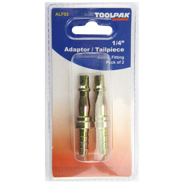 TOOLPAK ALF03 INTEGRAL ADAPTOR /TAILPIECE 1/4" HOSE [X2]