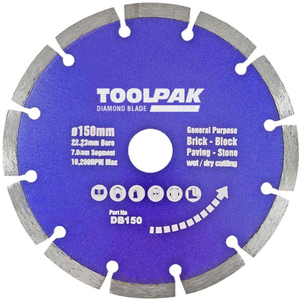 FORCE-X DB150 150MM DIAMOND BLADE-SEGMENTED - Image 2
