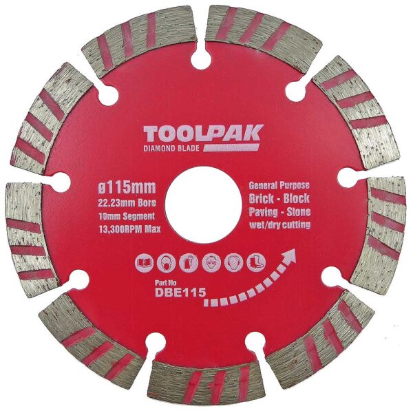 FORCE-X DBE115 TURBO DIAMOND BLADE 115MM - Image 2