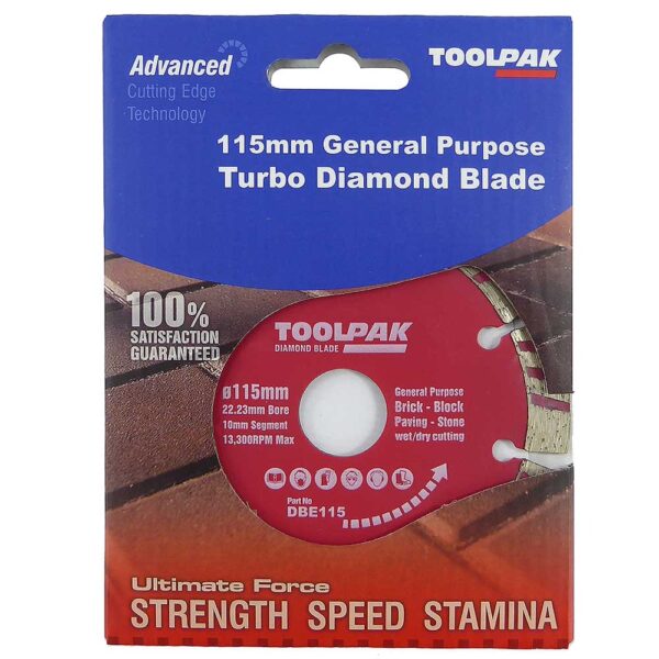 FORCE-X DBE115 TURBO DIAMOND BLADE 115MM