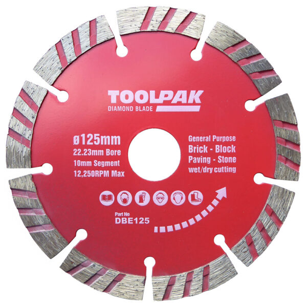 FORCE-X DBE125 TURBO DIAMOND BLADE 125MM - Image 2