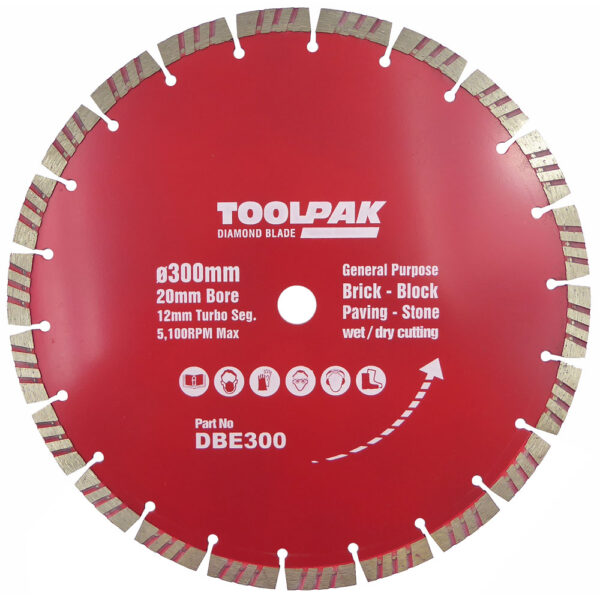FORCE-X DBE300 TURBO DIAMOND BLADE 300MM - Image 2