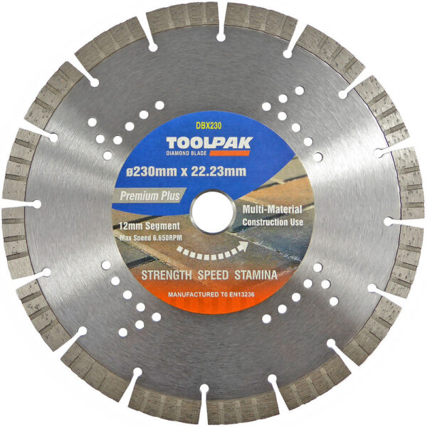 FORCE-X DBX230 9" TURBO DIAMOND BLADE - Image 2