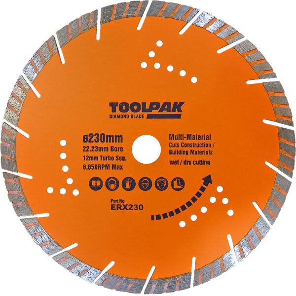 FORCE-X ERX230 TURBO DIAMOND BLADE 230MM - Image 2