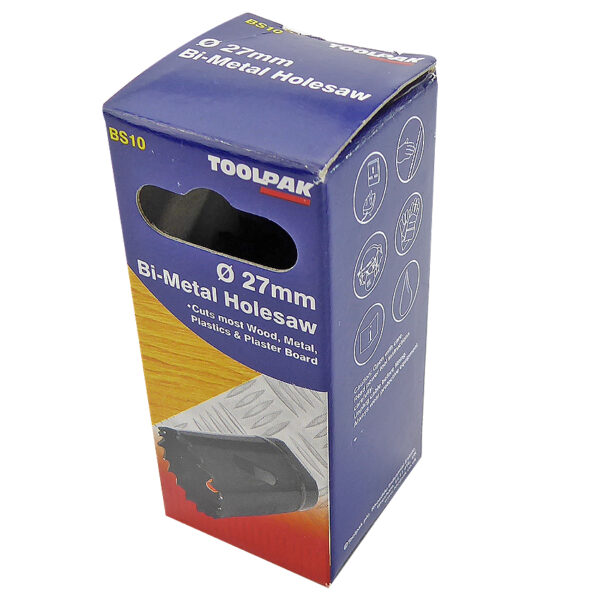 TOOLPAK BS10 HOLESAW 27MM - 1.1/16"