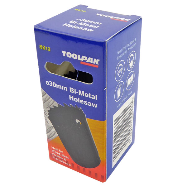 TOOLPAK BS12 HOLESAW 30MM - 1.3/16"