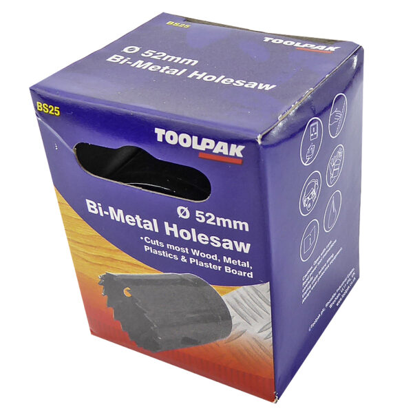 TOOLPAK BS25 HOLESAW 52MM - 2.1/16"