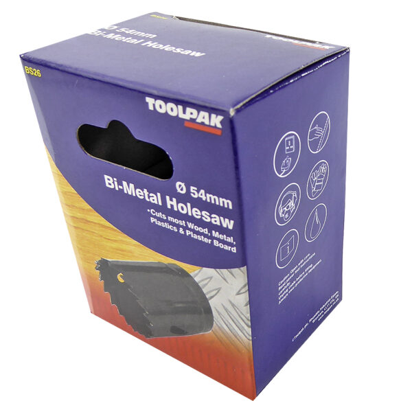 TOOLPAK BS26 HOLESAW 54MM - 2.1/8"