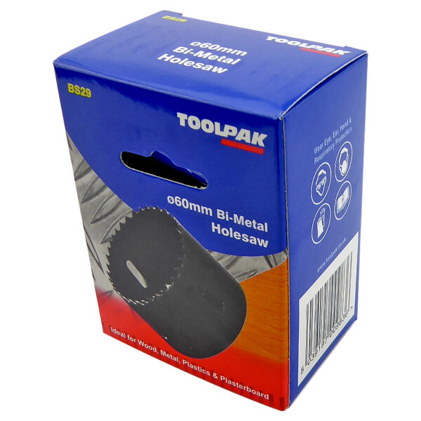 TOOLPAK BS29 HOLESAW 60MM - 2.3/8"