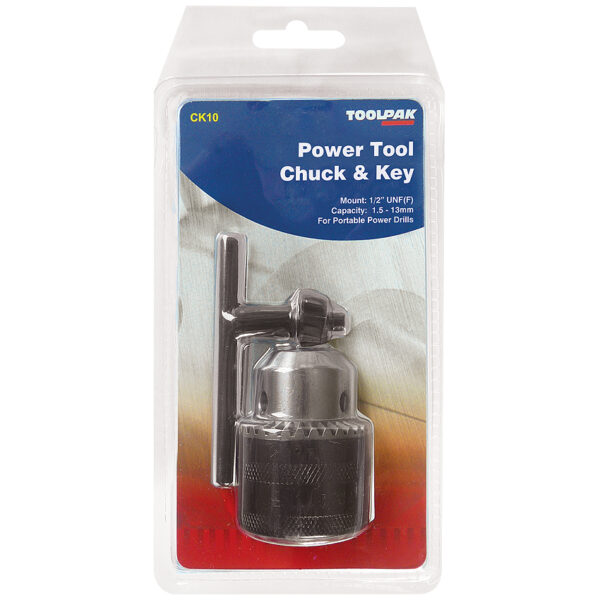 TOOLPAK CK10 1/2"X20TPI FEMALE CHUCK C/W KEY