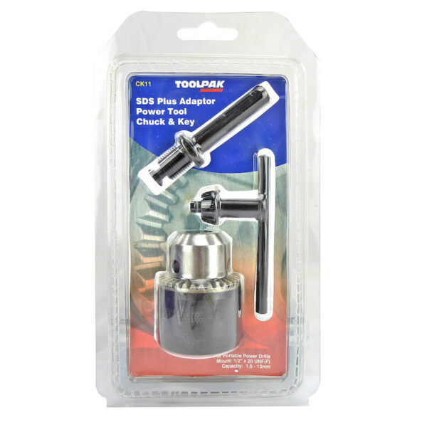 TOOLPAK CK11 1/2"X20TPI F/M CHUCK C/W KEY & ADAPT