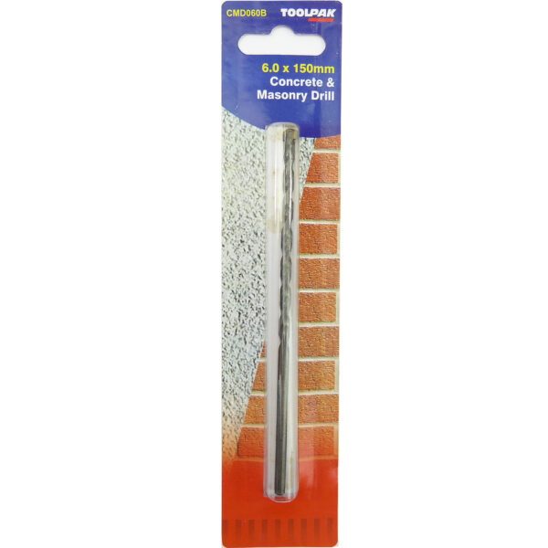 TOOLPAK CMD060B 6.0X150MM CONCRETE & MASONRY DRILL BIT
