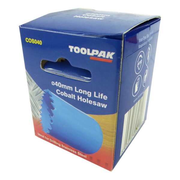 TOOLPAK COS040 HEAVY DUTY M42 BI-METAL HOLESAW 40MM