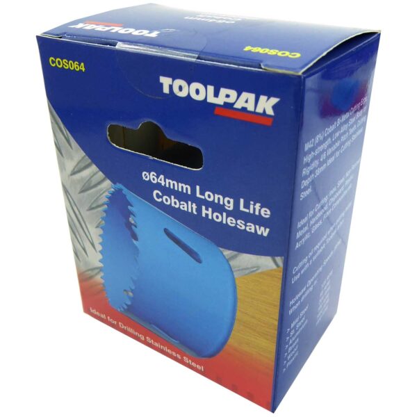 TOOLPAK COS064 HEAVY DUTY M42 BI-METAL HOLESAW 64MM