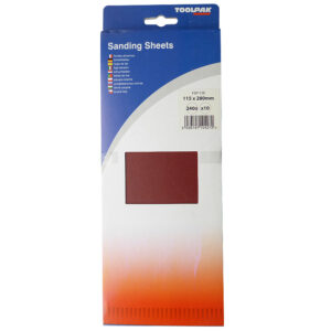 TOOLPAK FSP115E 115 X 280MM FINISHING SHEET 240 GRIT [X10]