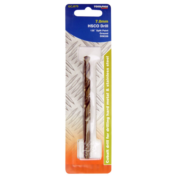 TOOLPAK GCJ070 COBALT GROUND JOBBER DRILL 7.0MM