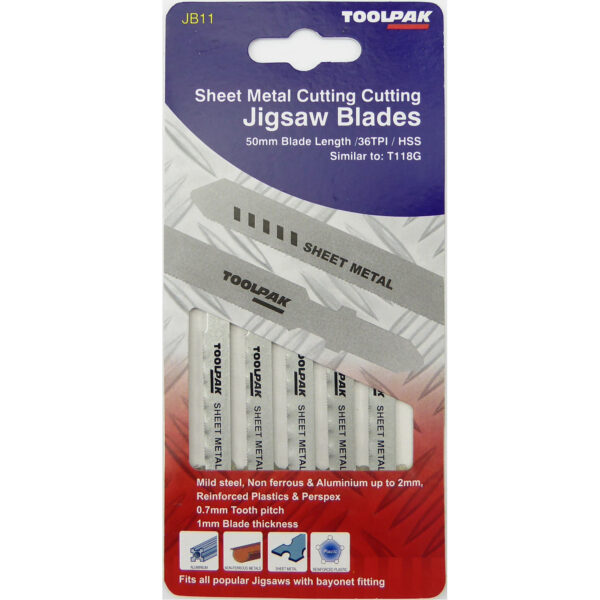 TOOLPAK JB11 JIGSAW BLADES [X5]