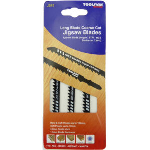 TOOLPAK JB18 JIGSAW BLADES (X3)