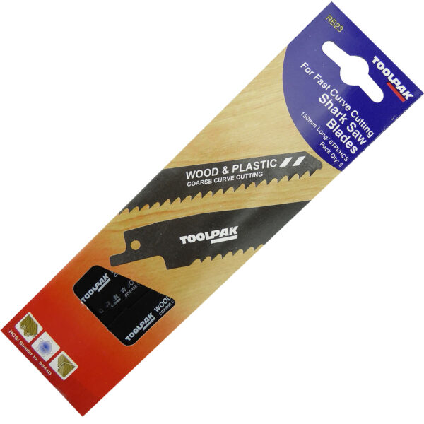 TOOLPAK RB23 RECIPRO BLADES [X5]
