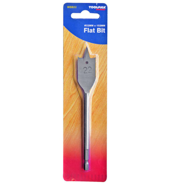 TOOLPAK WSB22 FLAT WOOD BIT 22MM